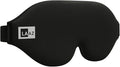 Sleep Eye Mask for Side Sleepers, 3D Contoured Blackout Blindfold for Women & Men, Soft Memory Foam Silk Sleep Mask, Adjustable Light Blocking Eye Cover for Travel, Nap, Cooling Comfort