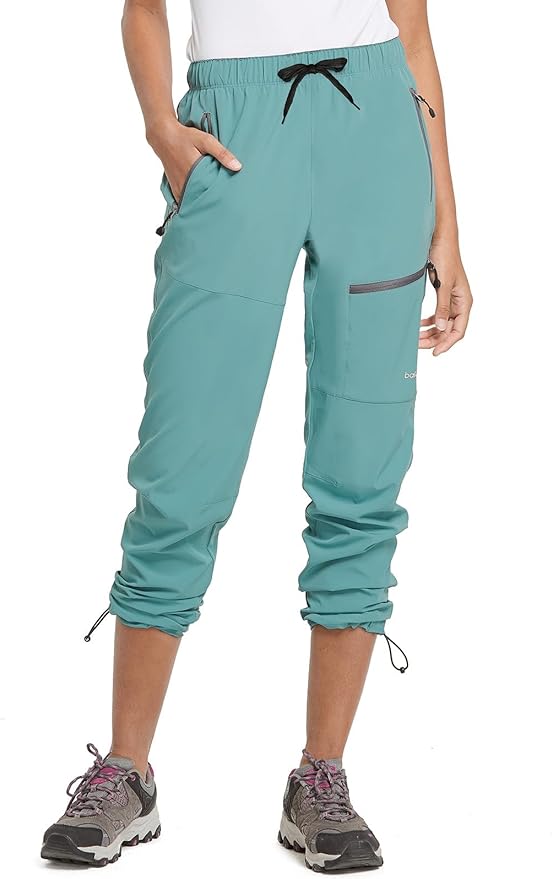 baleaf Women's Hiking Pants Quick Dry Lightweight Water Resistant Elastic Waist Cargo Pants for All Seasons