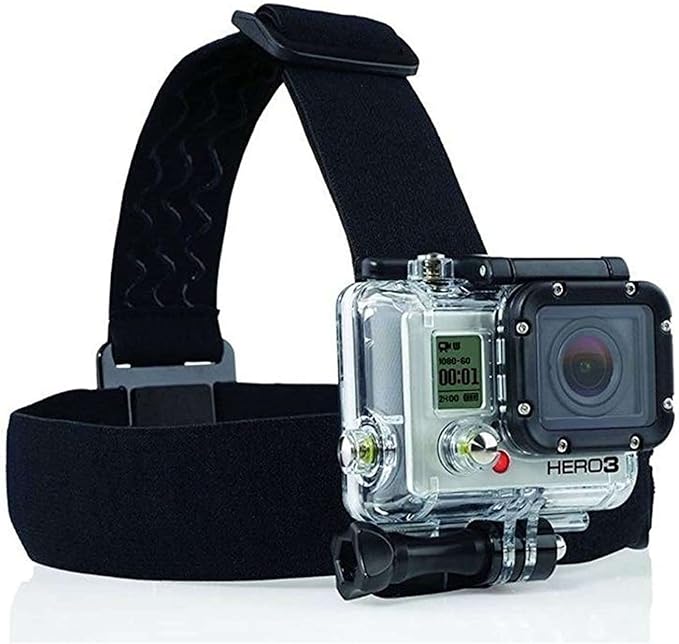 Navitech 8 in 1 Action Camera Accessory Combo Kit with Grey Case - Compatible with GOOKAM 4K Action Camera