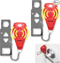 Securityman Portable Door Lock with Alarm (2 Pack) | Hotel Door Locks for Travelers Security | Loud 130dB Door Security Device for Hotel Room, Apartment Home, & Travel Safety Inside