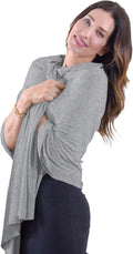 Happyluxe Travel Shawl Wraps for Women - 68x35in Wrap. Lightweight Pashmina, Airplane Travel Blanket Scarf. Made In USA