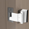 INIRET White Adjustable Heavy Duty Zinc Alloy Portable Door Lock,Security Device for Enhanced Safety,for Home,Hotels,Travel,Apartments Prevents Unauthorized Entry,No Drill