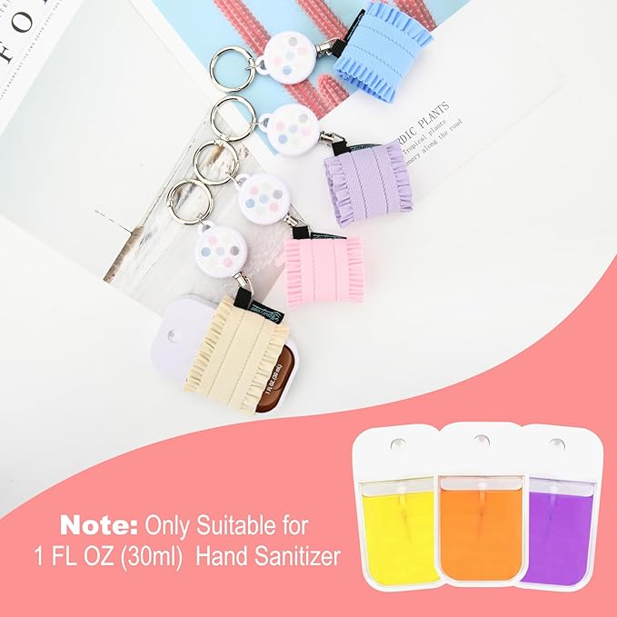 Beautyflier 4pcs Elastic Holder Sleeve for Touchland Power Mist Hand Sanitizer Spray, Cute Hand Sanitizer Holder for Gentle Mist, Glow Mist and Power Mist 1FL OZ, Best Gift for All Ages