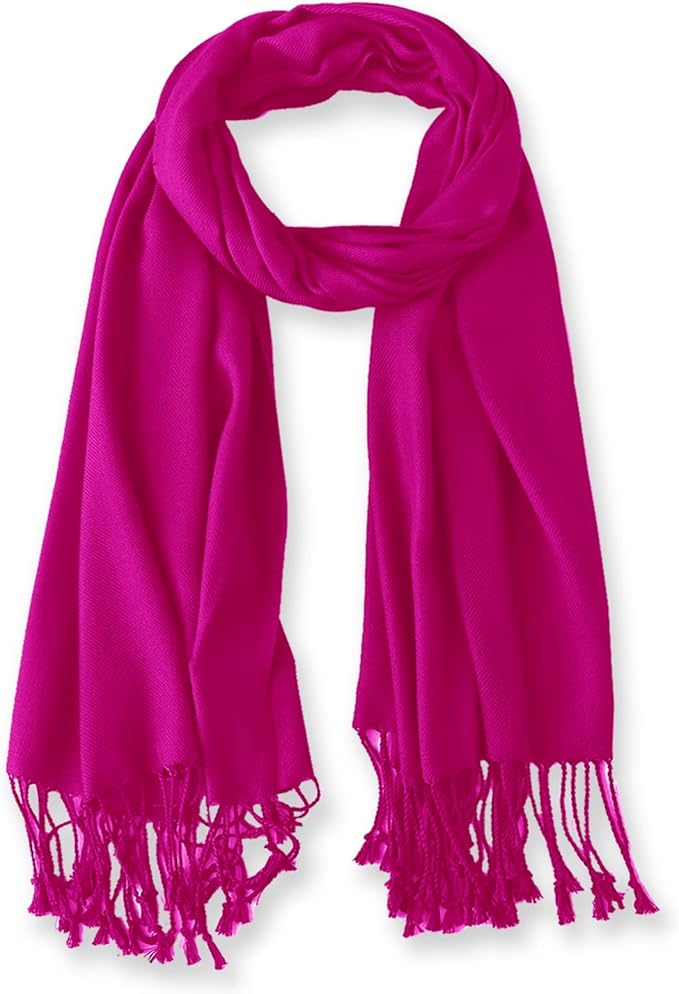 Soft Silky Pashmina Shawl Wraps Solid Colors Scarf for Wedding Evening Dresses