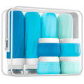 Mrsdry Travel Bottles for Toiletries, 10 Pack, TSA Approved, 3oz/90ml Silicone, Leak Proof, Wide Mouth, Reusable, Travel, Vacation, Plane Trip, Camp