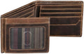 BULL GUARD RFID Blocking Bifold Wallets for Men with 2 ID Windows and 10 Credit Cards Slots Premium Security Full Grain Leather High Capacity Credit Card Wallet