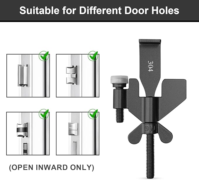 Upgraded Portable Door Lock Home Security Door Locker Privacy Perfect for Traveling Hotel Home Apartment College and Travel Lockdown Locks for Additional Safety, Pack of 2, Black