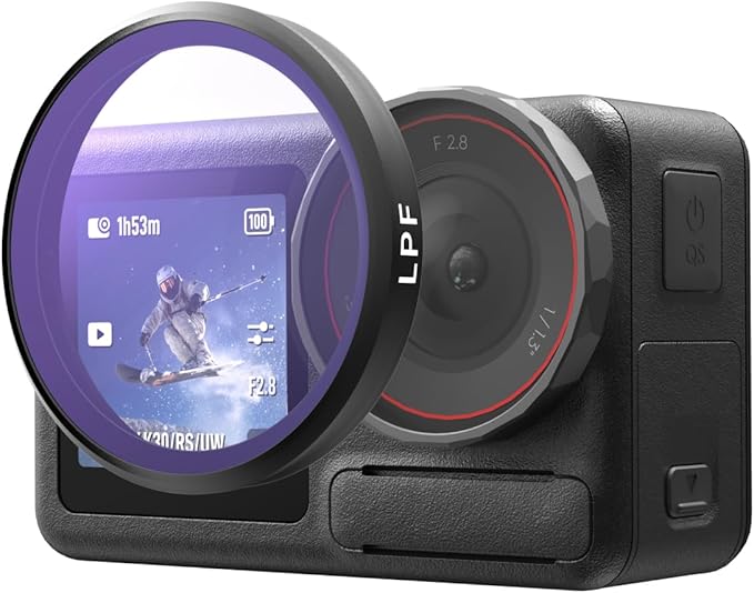 TELESIN LPR Light Pollution Reduction Filter for DJI Osmo Action 5 Pro/Action 4/Action 3, Night Sky & City Night Filter, HD Optical Glass Action Camera Lens Filter with Multi-Layer Nano Coating