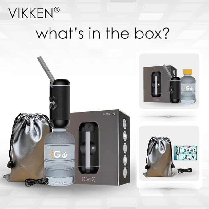 VIKKEN® Portable Travel Bidet USB-Type C Rechargeable Electric Mobile Handheld Ultra Strong Water Spray Personal Hygiene Self Care for Women & Men, iGo-X 250ml Classic