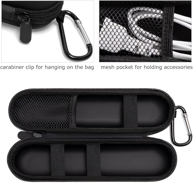 Nincha Electric Toothbrush Travel Case Compatible with Oral-B/Philips Sonicare/Colgate/Reach, and Most Electric Toothbrush, Includes 2 Universal Toothbrush Covers (Black Case + Brown Covers)