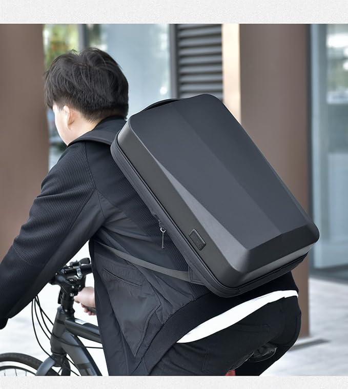 Anti Theft Backpack USB Bag for Men Hardshell Laptop Pack Trip Men's Travel Backpack Password Lock Bookbag (black)