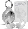 CURVD Everyday Earplugs + Case Clip Bundle, the Perfect earplug for Sleep, Travel, Noise Sensitivity/canceling + Case Clip Package Portable Waterproof Container & Silicone Sleeve for Ear Plugs(Cloud)