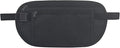 FuninCrea Money Belt, Nylon Fanny Pack Hidden Belt Bag with RFID Blocking for Women Men, Anti-theft Waist Pack Under Clothes with Adjustable Buckle for Travel, Running, Hiking, Cycling (black)