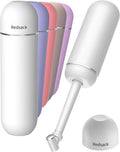 Portable Bidet for Travel & Camping - Manual Squeeze Handheld Peri Bottle for Feminine Hygiene, 3 Leak-Proof Seals, Extendable Sprayer with Rotating Nozzle for Men & Women (White, General)