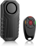 USUPERINK Bike Alarm with Remote, 113dB Bike Alarm for Motorcycle Moped Scooter IP65 Waterproof Adjustable Volume Sensitivity Universal Remote Strap for All Handlebar Sizes