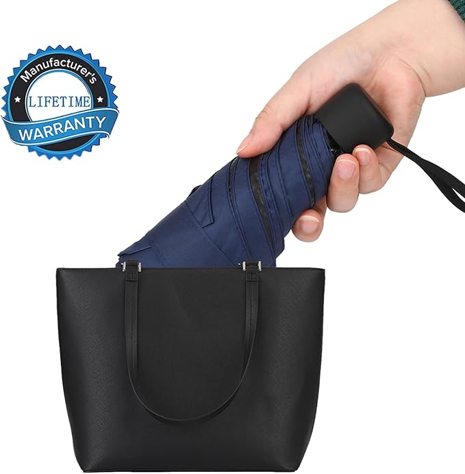 GAOYAING Small Mini Umbrella with Case Light Compact Design Perfect for Travel Lightweight Portable Parasol Outdoor Sun&Rain Umbrellas 34 Inches