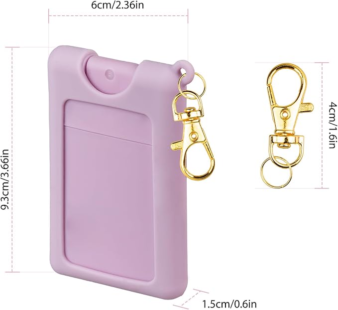 Silicone Case Compatible with Noshinku Pocket Hand Sanitizer, Protective Case with Keychain for Travel Size