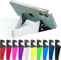 Kemoxan 10 Pack Foldable Small Phone Stand for Desk, Pocket Portable Kickstand, Colourful Cell Phone Travel Mount Compatible with Universal iPhone IPads Android