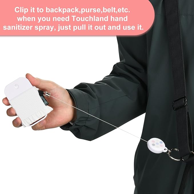 Beautyflier 4pcs Elastic Holder Sleeve for Touchland Power Mist Hand Sanitizer Spray, Cute Hand Sanitizer Holder for Gentle Mist, Glow Mist and Power Mist 1FL OZ, Best Gift for All Ages