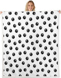 Basketball Kids Throw Blanket,Ball Sports Games Bed Blanket for Girls Boys Adults,Ball Simple Style Fashion Fleece Blanket,Black White Chic Fuzzy Blanket,40 x 50 Inches