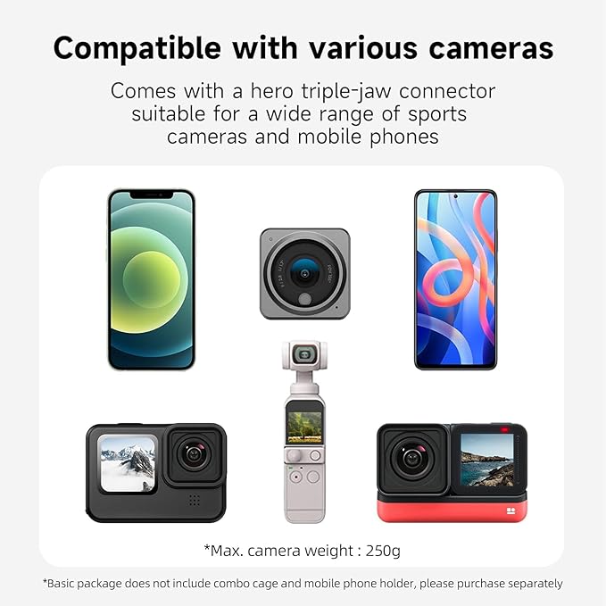 TELESIN Backpack Clip Mount 360 Swivel Ball Joint Shoulder Bag Belt Strap Mounts Accessories for GoPro 13 12 11 10 9 8 7 6 5 Insta 360 X3 Ace Pro Action 3 4 5Pro 6 Pocket 3 Bike Motorcycle Accessory