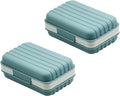 2 Pack Travel Soap Case Holder,Portable Soap Box with Draining Layer for Shower,Bathroom,Camping,Hiking,Gym