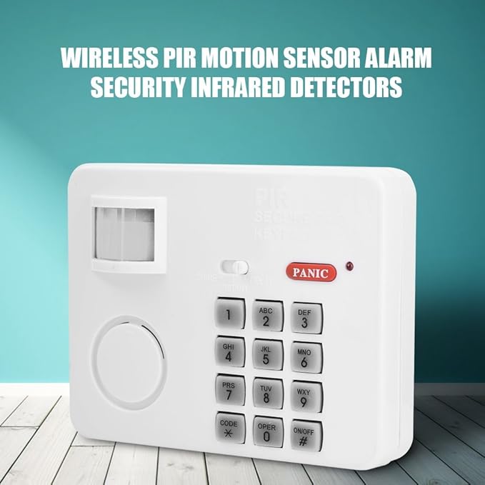 105DB Password Wireless Home Security Emergency Keypad Alarm Siren, 105° Alarm PIR Motion Sensor Detectors Door Window Home Security System