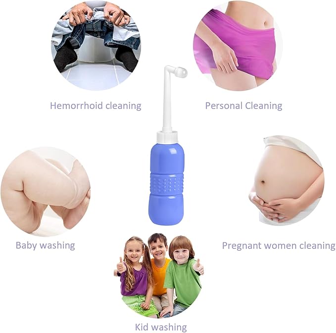 YumSur Portable Bidet, Personal Bottle Sprayer for Personal Hygiene Handheld,Pregnant Women Cleansing, Postpartum Clean, Handheld Travel Bidet with 450ML Water Capacity and Retractable Spray