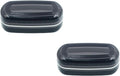 2 Pack Travel Soap Case Holder,Portable Soap Box with Draining Layer for Shower,Bathroom,Camping,Hiking,Gym (Black)-Large