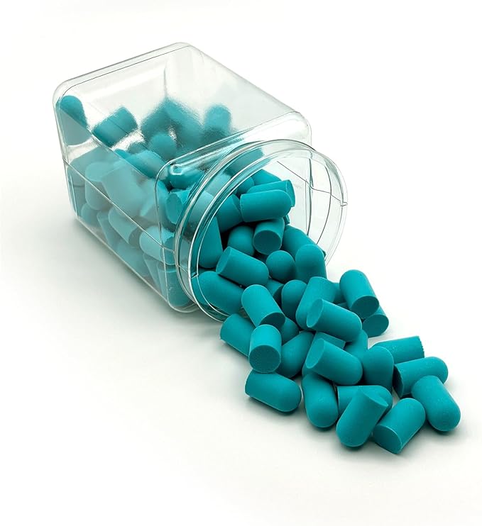 Flents Super Sleep Foam Ear Plugs, 50 Pair for Sleeping, Snoring, Loud Noise, Traveling, Concerts, Construction, & Studying, Teal, Made in The USA