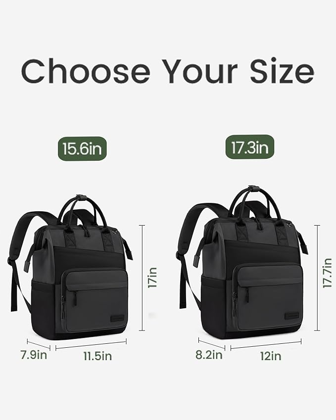 LOVEVOOK Laptop Backpack for Women, 17 Inch Travel Backpack for Work College Business, Water Resistant Teacher Nurse Bag with Large Capacity, School Bookbag Bags Cute Daypack for Woman Girls