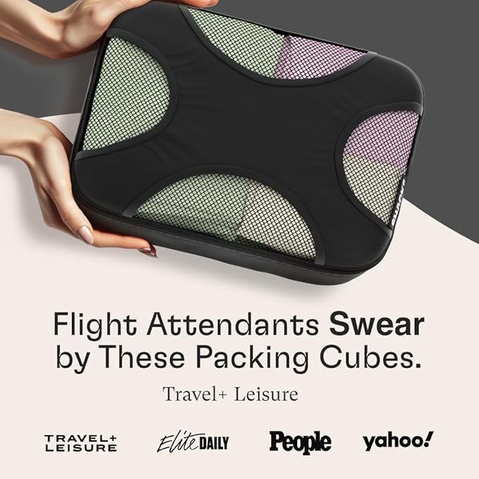 Shacke Packing Cubes for Travel 6 Set - Premium Luggage Organizer Bags - Versatile Travel Organizer for Women and Men - Optimized Packing Bags - Travel Essentials