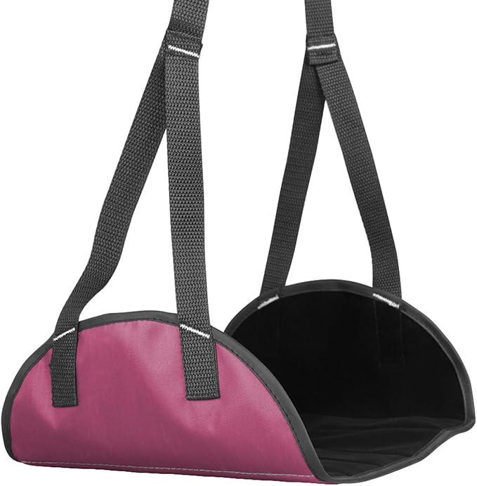 Compact Foldable Foot Rest for Travelers Airplanes Train Use Breathable Mesh Support Portable Design Quick Installation Portable Foot Hammock for Travel