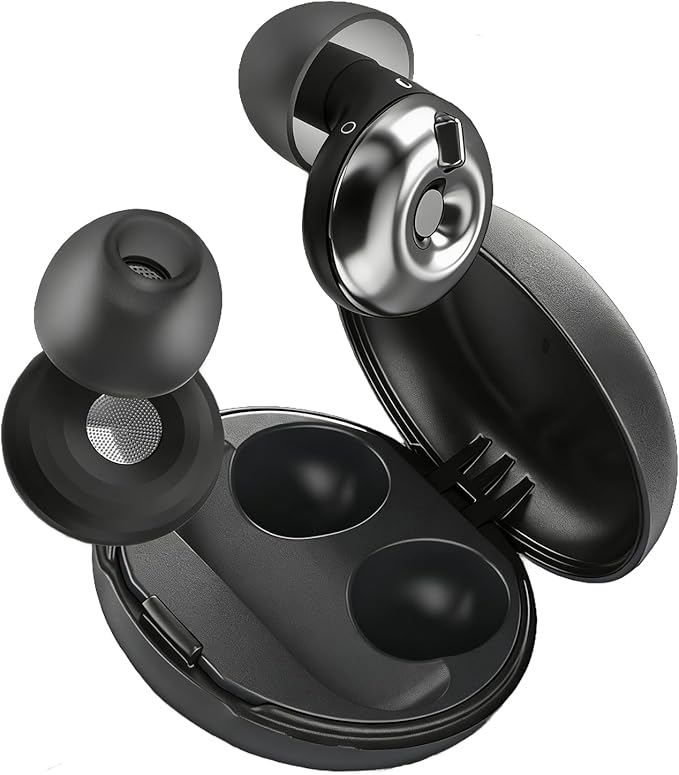 3-Mode Adjustable Ear Plugs for Sleeping, Up to 32dB Noise Reduction & Side Sleeper Design, High Fidelity Concert Earplugs for Focus, Travel, Snoring Blocking.