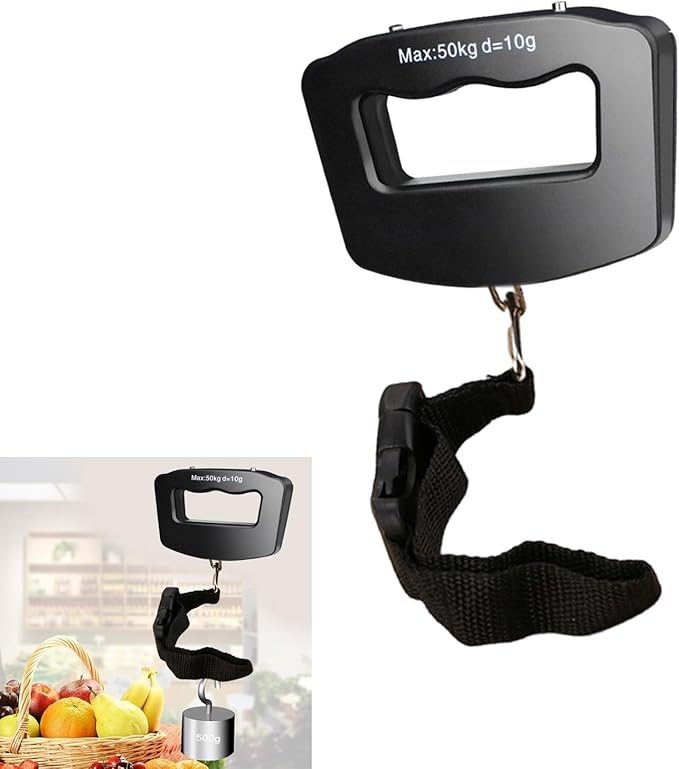 Digital Luggage Scale Portable Suitcase Weighing Scale 110lb/50kg Portable Handheld Suitcase Weight Scale with Hook