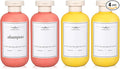 4 PACK 6.8 oz Plastic Travel Shampoo Bottles, Refillable Flip Cap Squeeze Bottles for Toiletries, Large Leakage-proof Travel Shampoo and Conditioner Container