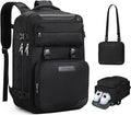 Maelstrom Travel Backpack for Women Men,35L Waterproof Laptop Backpack Fits 17-Inch Laptop, Gift for School Work Backpack with Detachable Crossbody Bag & Shoe Compartment (Black, Large-Upgrade)