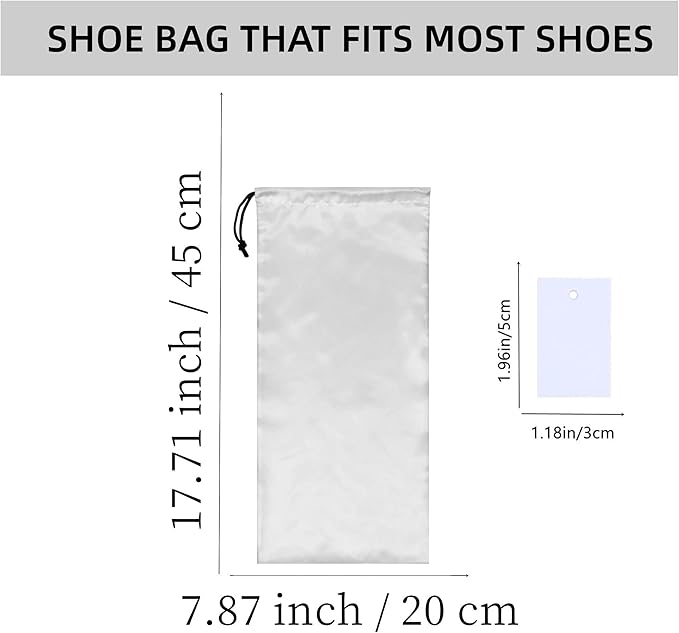 GONGKANGYUAN 4 Pack Shoe Bags for Travel Satin Fabric Shoe Bag with Drawstring for Men Women Travel Protecting Storing Shoes