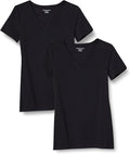Amazon Essentials Women's Regular-Fit Short-Sleeve T-Shirt (Crewneck and V-Neck Options), Multipacks