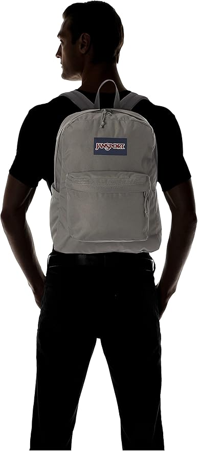 JanSport SuperBreak Plus Backpack with Padded 15-inch Laptop Sleeve and Integrated Bottle Pocket - Spacious and Durable Daypack for Work and Travel - Graphite Grey