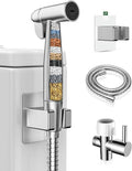 PWERAN Handheld Bidet Sprayer for Toilet with Water Filter, Stainless Jet Spray for Toilet with Adjustable Pressure,47in Leak-Proof Hose for Muslim Shower,Feminine Wash, Diaper Cloth Washing
