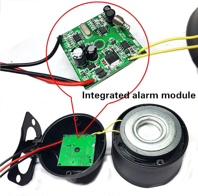 Alarm System for Theft Prevention With Sound, Anti-Theft Security Device With 2 Remote Starts, Universal 12V Loud Horn 120dB 6 Tone 7-Level Sensitivity Car Alarm Siren