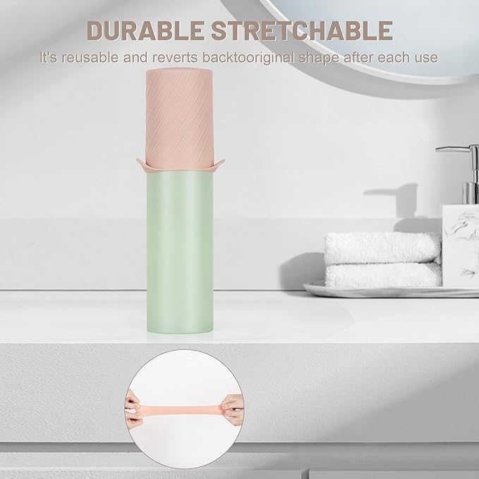 Mrsdry Bottle Covers for Travel, Leak Proofing, Travel Size Container Silicone toiletry sleeves, Leak Locks Travel Accessories for Shampoo Wash Body Bottles and other beauty and personal care(8pcs)
