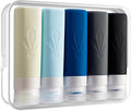INSFIT Travel Bottles for Toiletries, TSA Approved 3oz Travel Size Containers, BPA Free Leak Proof Squeezable Silicone Tubes for Shampoo Conditioner Lotion Soap with Labels