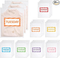 Packing Cubes Kids and Baby Travel Organizer Pouches, Suitcases and Luggage Travel Bags for Boys and Girls Summer Camp, Cruise, and Family Vacations, Days of Week