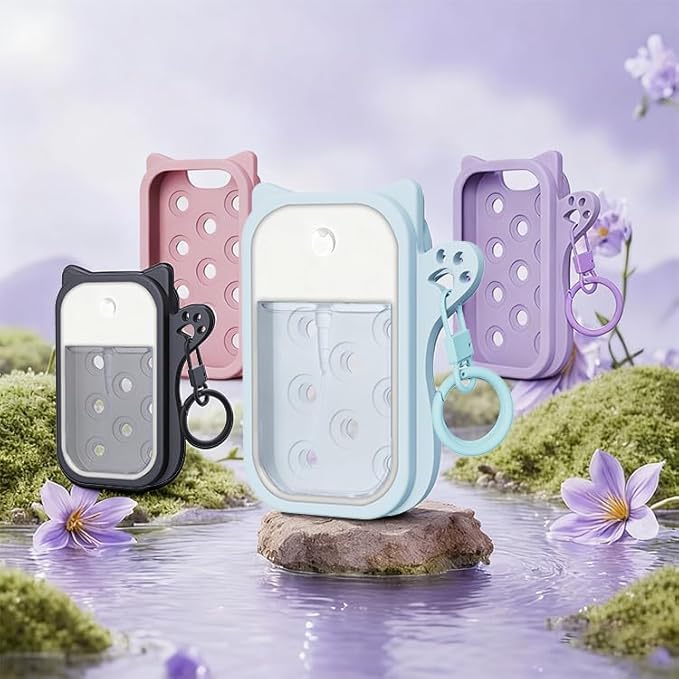 Silicone Case Compatible with Touchland Hand Sanitizer Spray, Protective Case for Power Mist and Glow Mist 1 fl oz