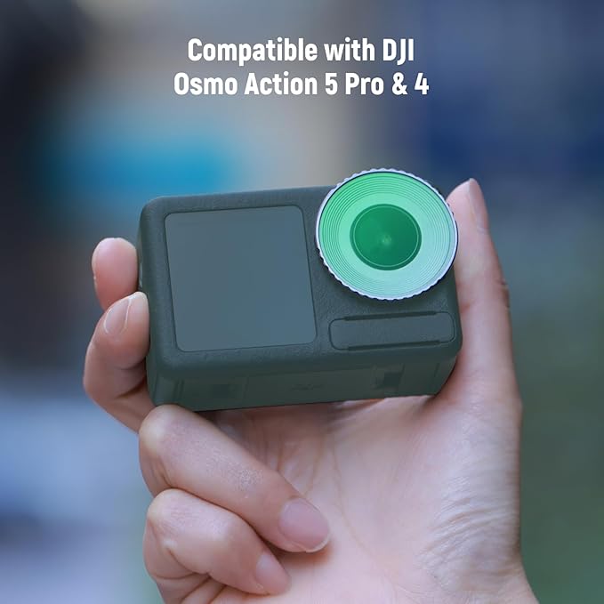 NEEWER Black Diffusion 1/4 Filter Compatible with DJI Osmo Action 5 Pro & 4, Multicoated HD Optical Glass Screw On Soft Dreamy Cinematic Effect Filter, FL-N50