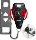 Securityman Portable Door Lock with Alarm | Hotel Door Locks for Travelers Security | Loud 130dB Door Security Device for Hotel Room, Apartment Home, & Travel Safety Inside for Women Children - Black
