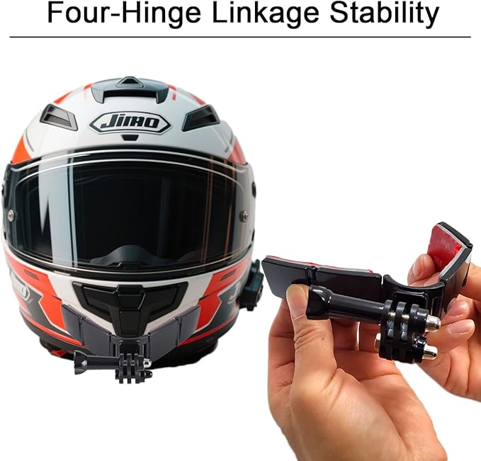 Helmet Chin Mount for GoPro, Adhesive Chin Mount Fit for Full Face Motorcycle Helmet, Immersive POV Recording, Compatible With GoPro Hero 13 12 11 10 9 8 Camera, Helmets Accessories Gear For Man Women