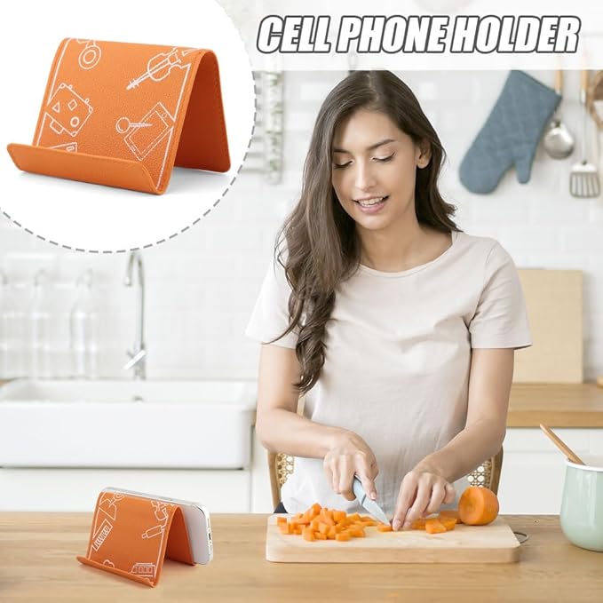 Airplane Phone Holder Flexible Flight Cell Phone Holder and Flexible Tablet Stand Airplane Travel Essential Accessories for Most Smartphones, Tablets(Color:Orange)